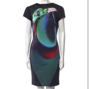 Theia Bird Print Dress, size 10